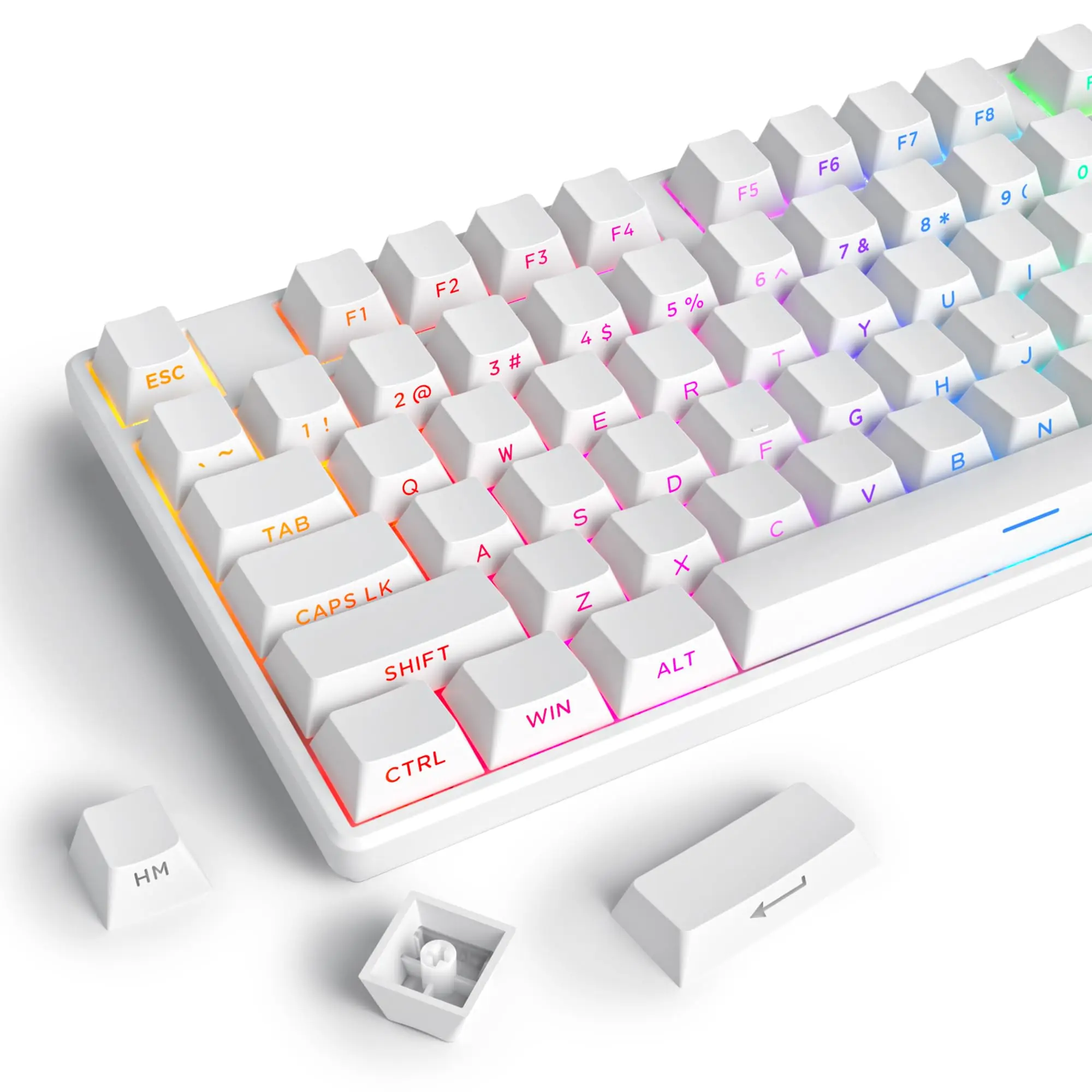 Keyboard Gaming Black - Teclas PBT de doble disparo de