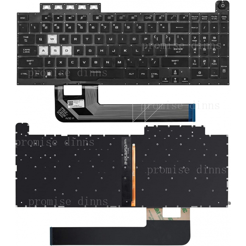 Gaming Keyboard Asus - Teclado estadounidense M para Asus TUF