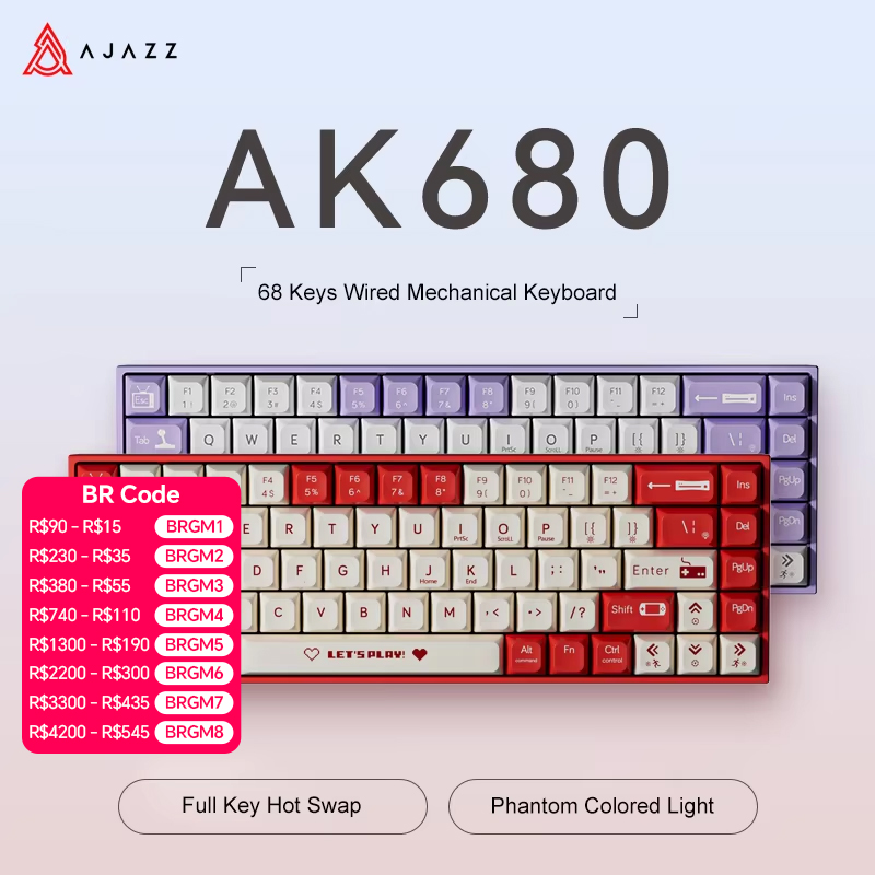 Gaming Keyboard Mini Mechanical - Teclado Mecánico para Juegos AJAZZ AK680