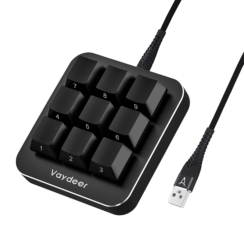 Gaming Keyboard Mini Mechanical - Teclado multifuncional con 9 teclas totalmente