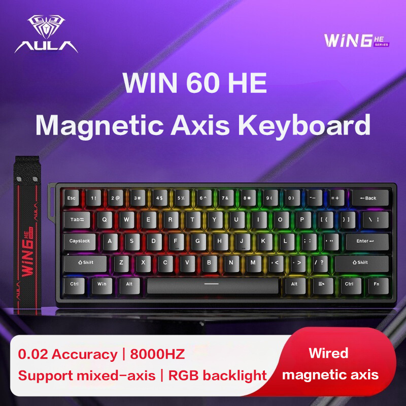 Gaming Keyboard Blue Switches - AULA WiN 60 Teclado de eje