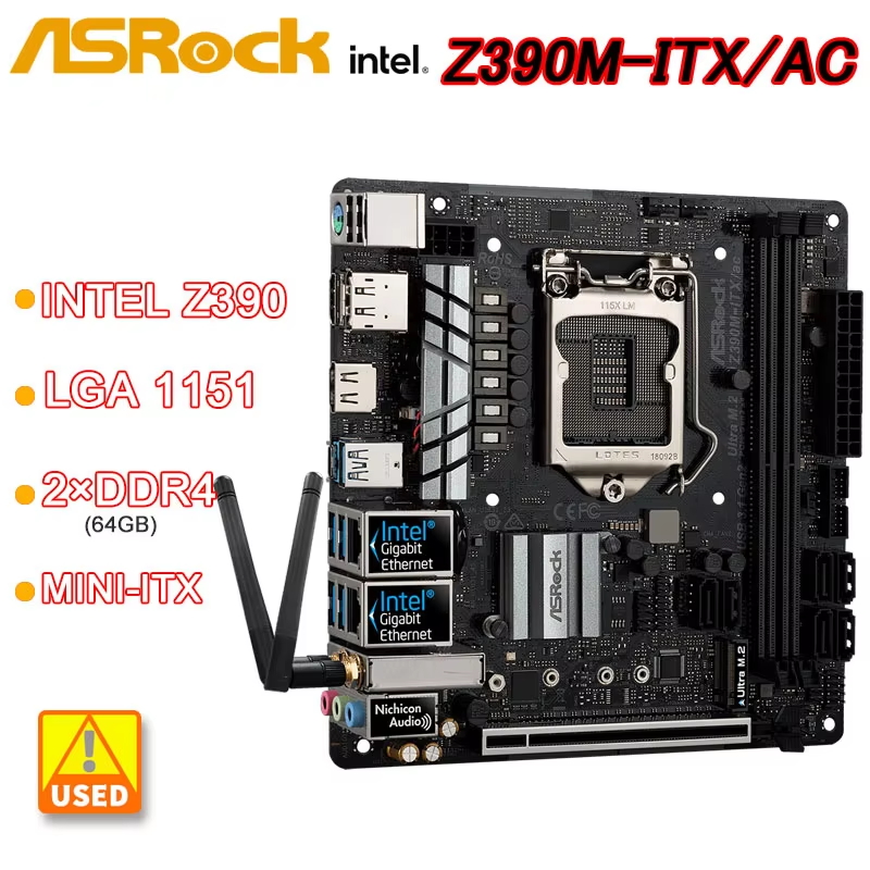 Intel Cpu Core I9 - Placa base Asrock Z390M-ITX/AC Mini-ITX Intel