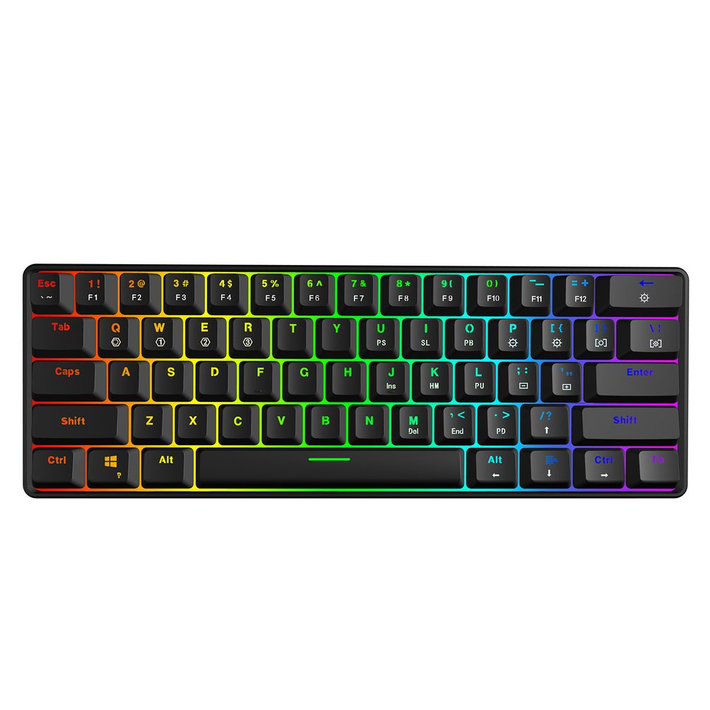 Gaming Keyboard Blue Switches - SKYLOONG GK61 Mini teclado óptico portátil