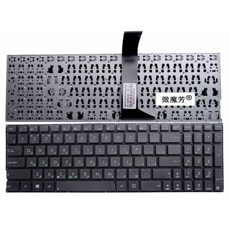 Gaming Keyboard Asus - Teclado de ordenador portátil ruso para