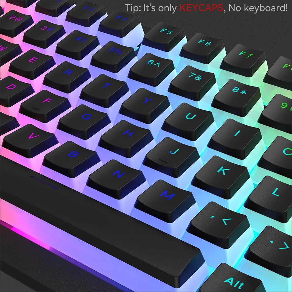 Nuevas teclas Pudding PBT, 129 - Gaming Keyboard Blue Switches reseña y precio