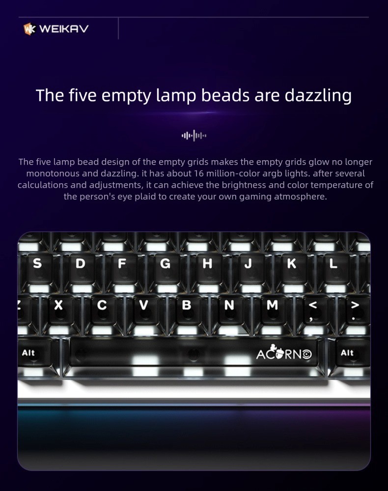 Nuevo WEIKAV Nut65 Kit de tecl - Gaming Keyboard Mini Mechanical reseña y precio