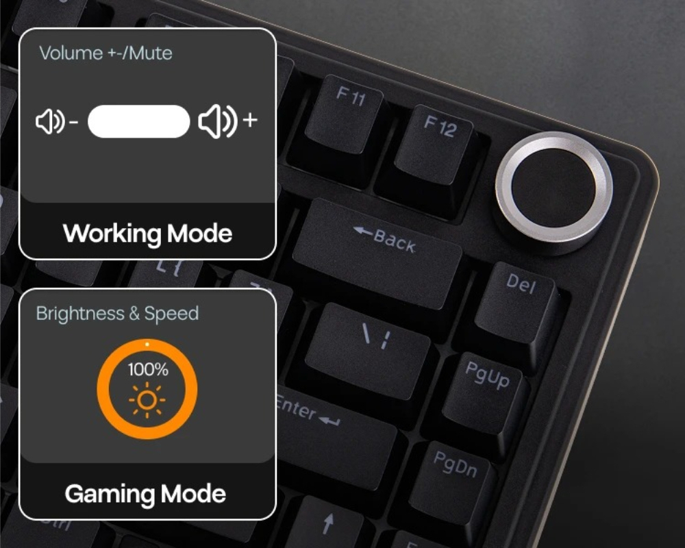 Teclado para Juegos AULA F75 c - Gaming Keyboard Blue Switches reseña y precio