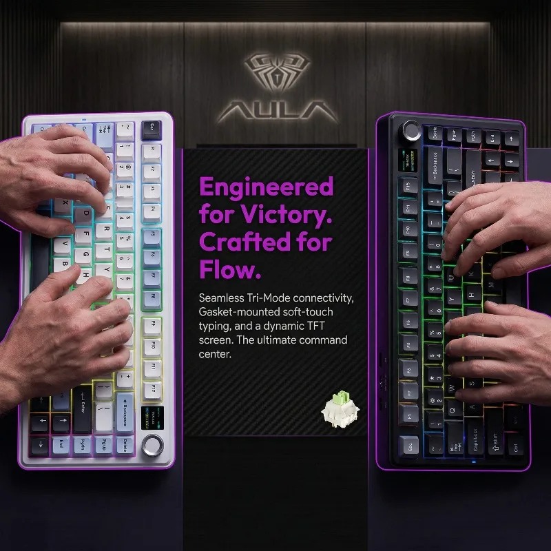 Teclado Mecánico AULA F75 Max, - Gaming Keyboard No Rgb reseña y precio