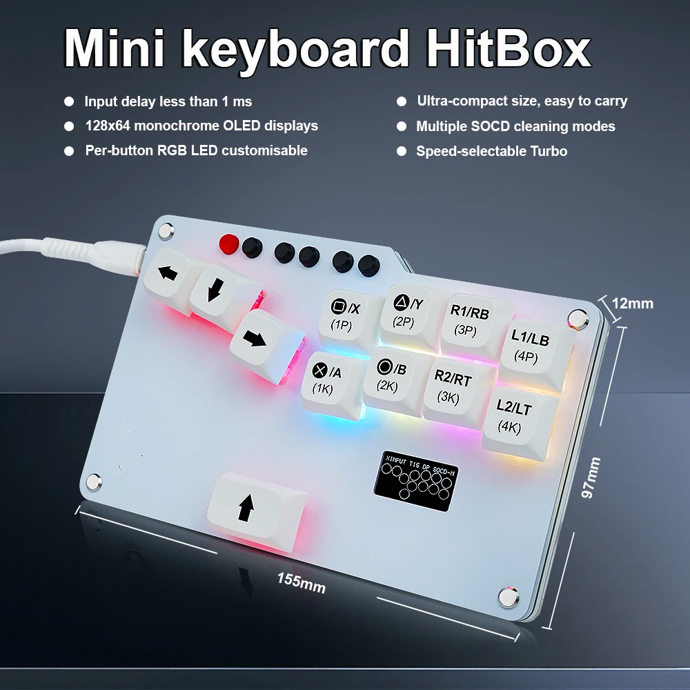 Hitbox Mini GP2040 CE teclado  - Gaming Keyboard No Rgb reseña y precio