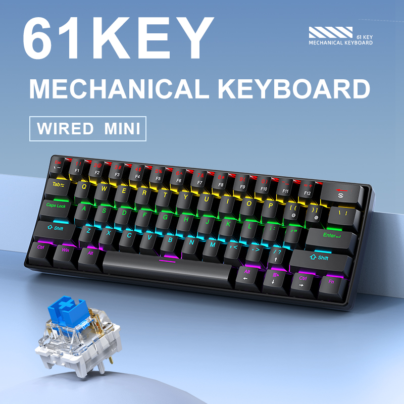 Teclado Mecánico para Juegos K - Gaming Keyboard Blue Switches reseña y precio