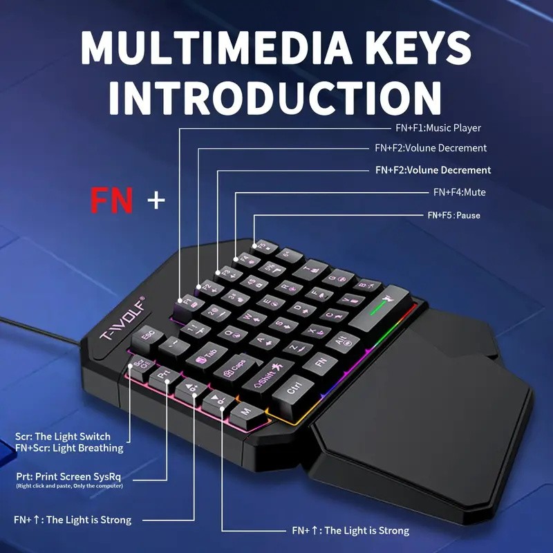 Convertidor de juegos móvil 2  - Gaming Keyboard Mini Mechanical reseña y precio