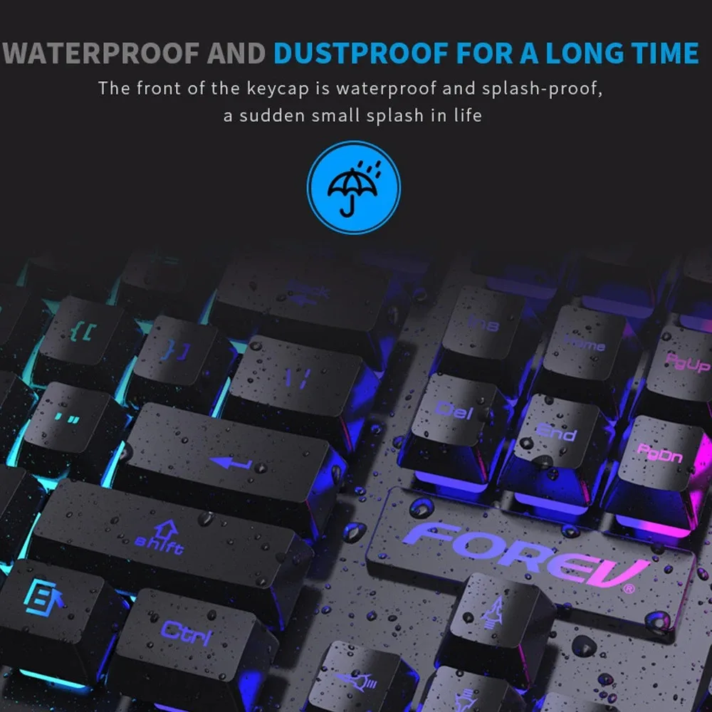 Teclado mecánico retroiluminad - Keyboard Mouse Bundle Gaming reseña y precio