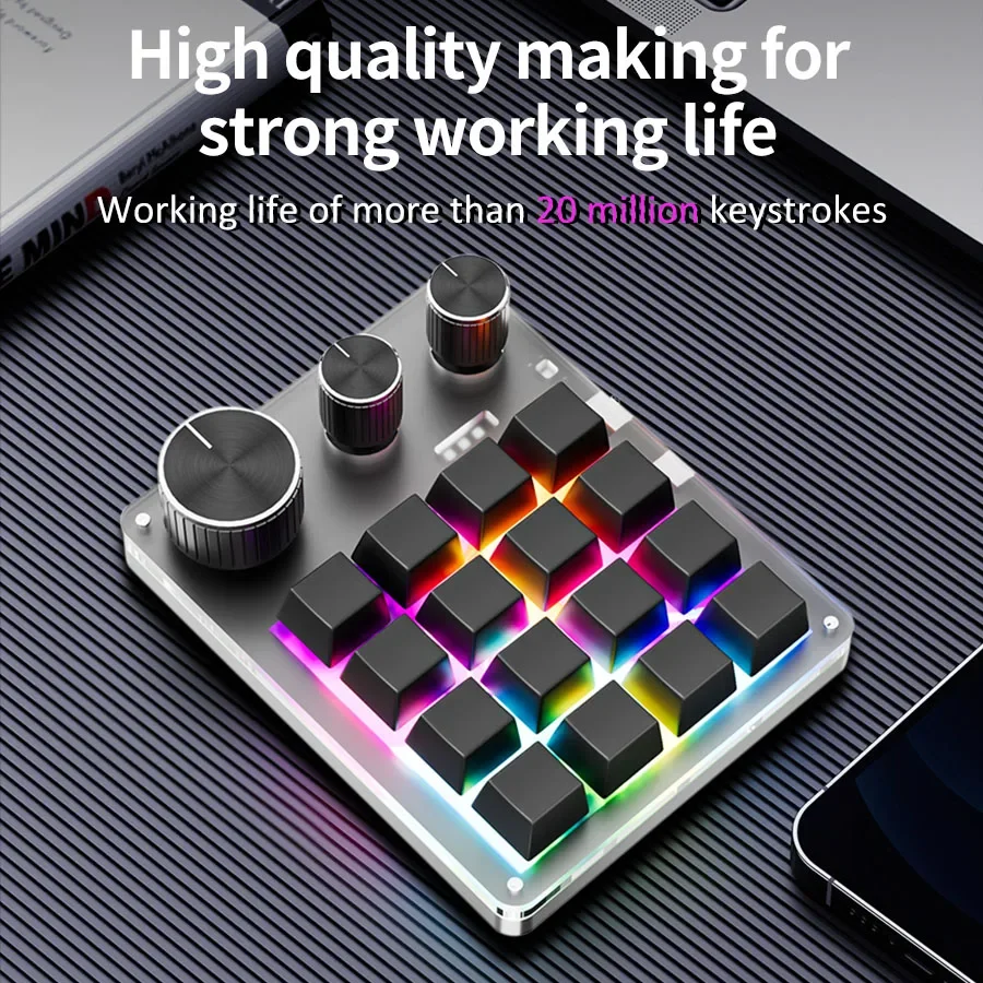 Macro de programación inalámbr - Gaming Keyboard Mini Mechanical reseña y precio