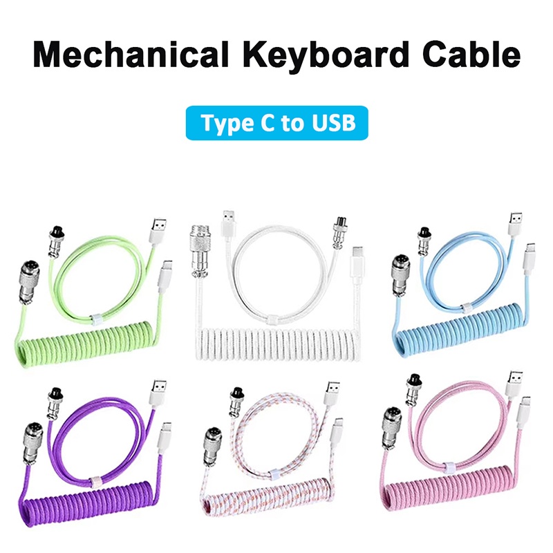 Cable Espiral USB Tipo C para  - Gaming Keyboard Type C reseña y precio